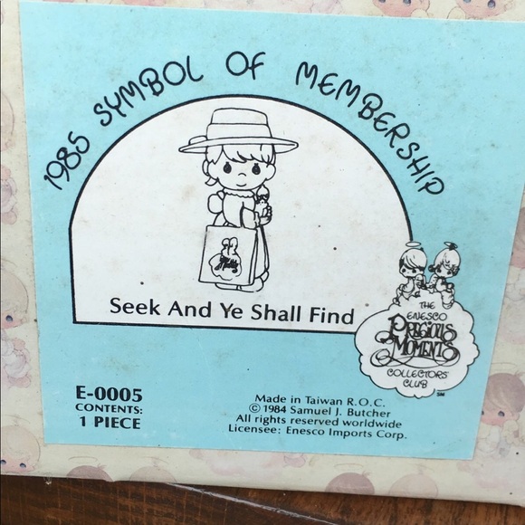 Precious moment seek and ye shall find porcelain figurine sold in original box - Picture 3 of 3
